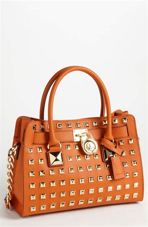 michael kors hamilton satchel nordstrom|Michael Kors Hamilton studded bag.